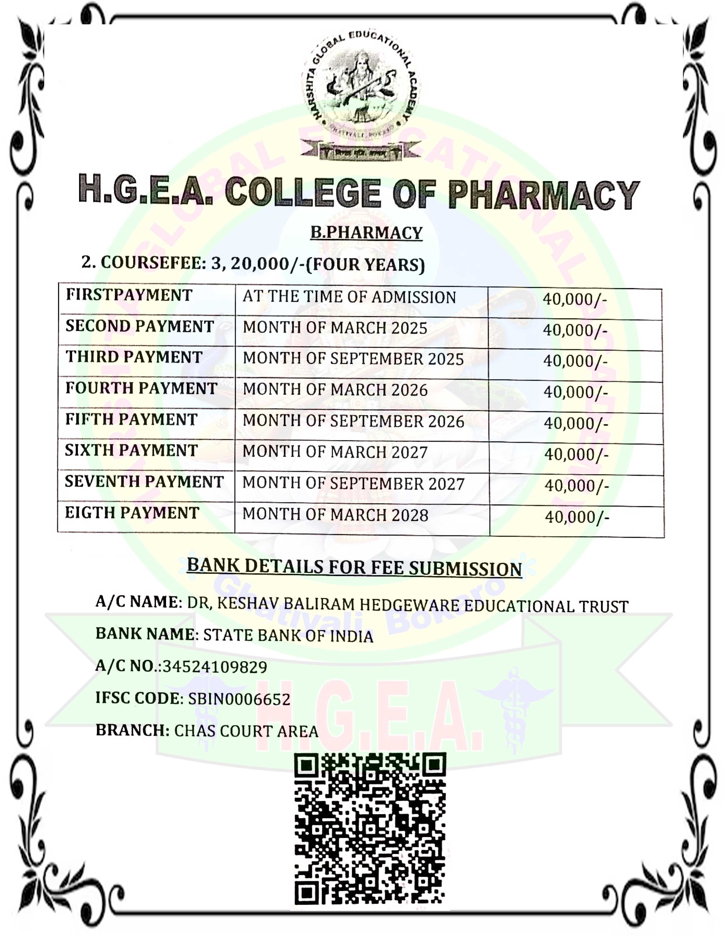 B Pharma Course Fee
